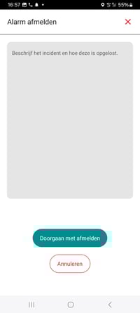 Afmelden alarm 3