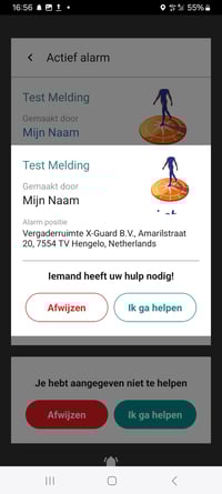 Inkomend alarm